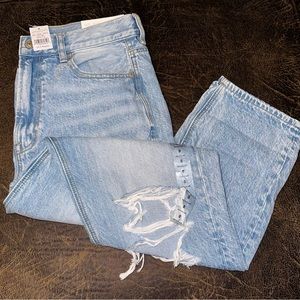 AE Distressed Mom Jeans